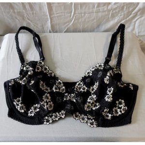 Impressions black lace bra 34D
